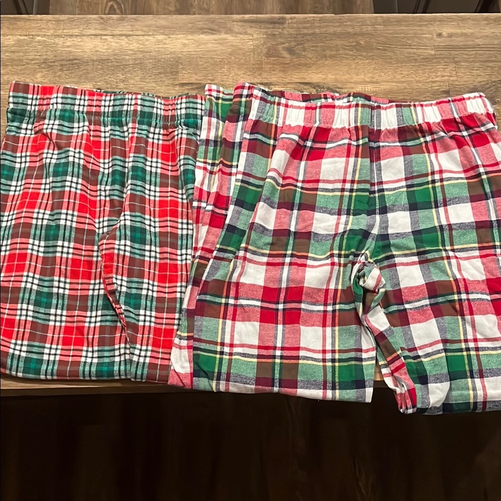 Plaid men’s pj Bottoms - Red and Green
